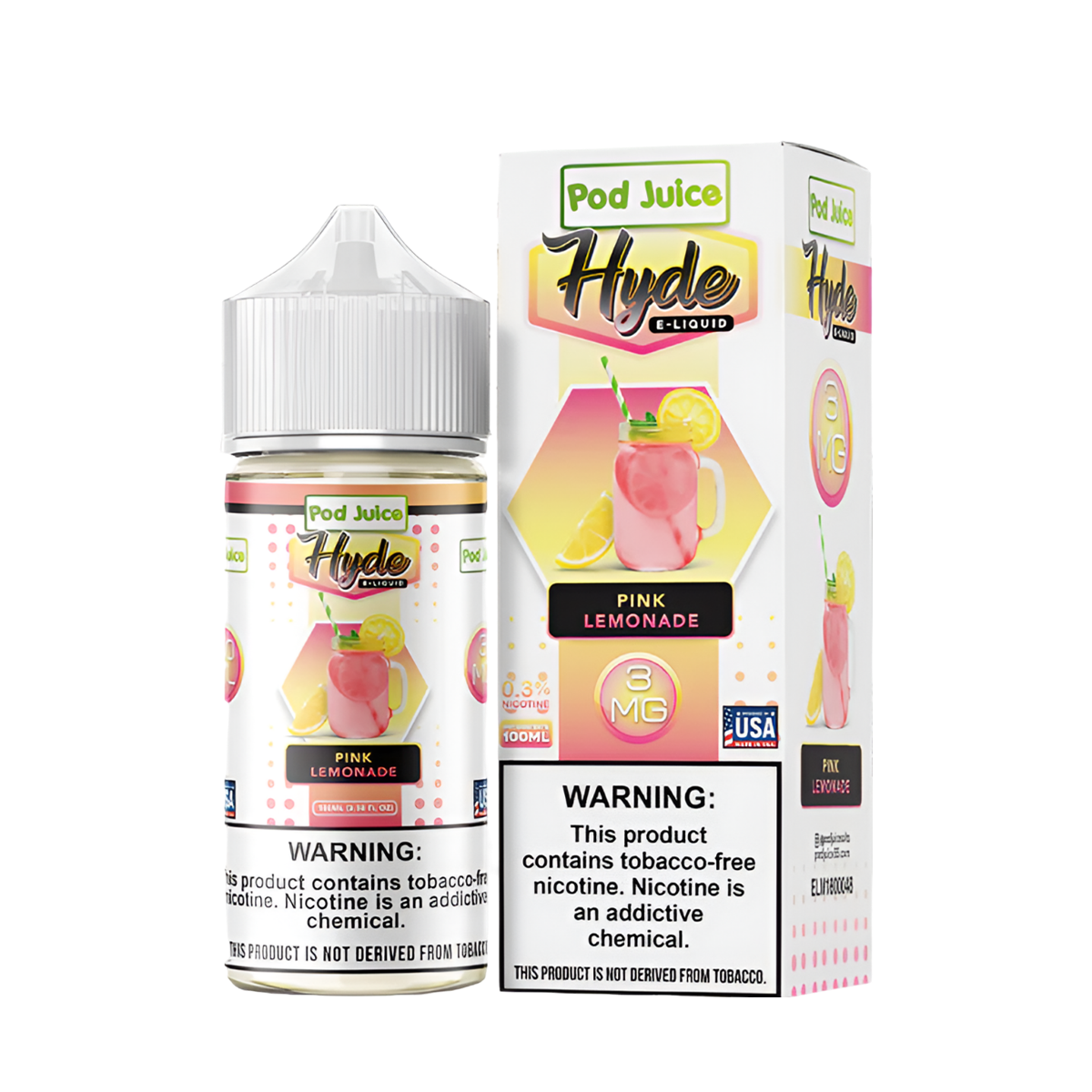 Pod Juice ☓ Hyde Freebase Vape Juice 0 Mg 100 Ml Pink Lemonade