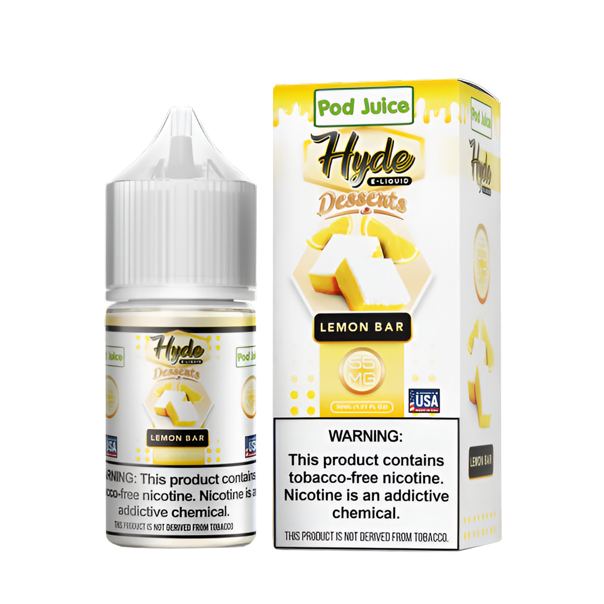 Pod Juice ☓ Hyde Salt Nicotine Vape Juice 35 Mg 30 Ml Lemon Bar