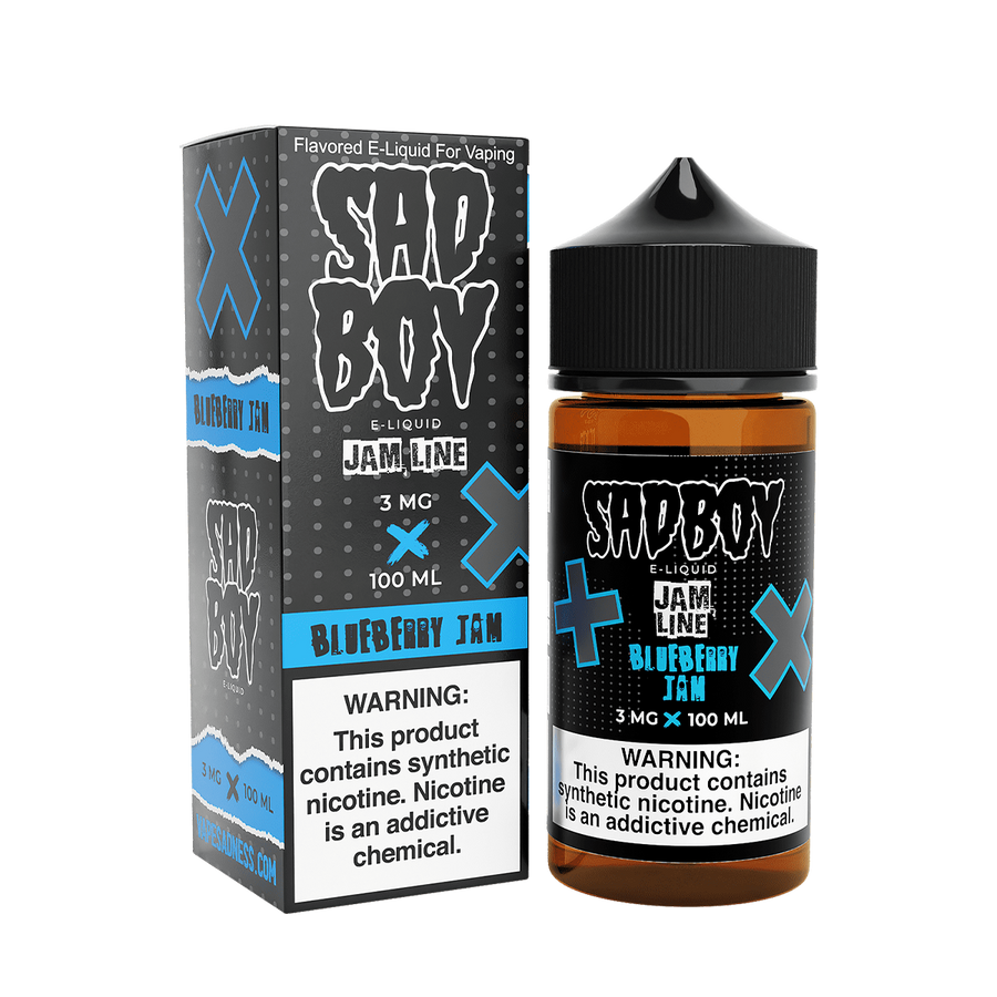 Sadboy TF Freebase Vape Juice 0 Mg Jam Line / Blueberry Jam