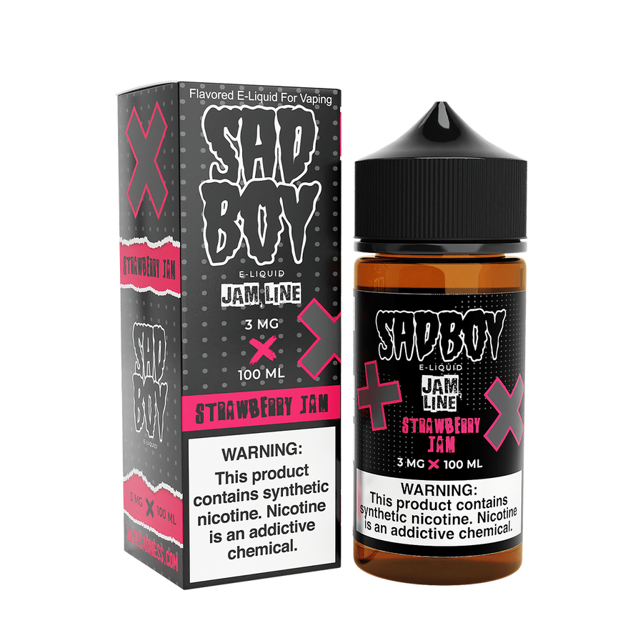 Sadboy TF Freebase Vape Juice 0 Mg Jam Line / Strawberry Jam
