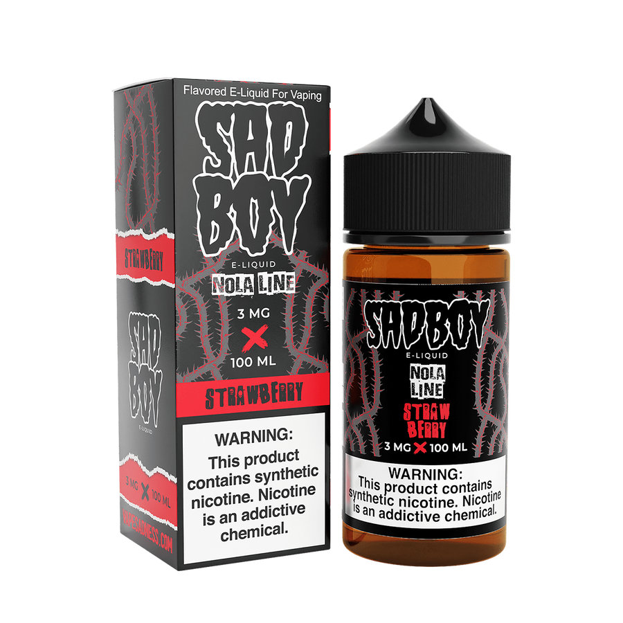 Sadboy TF Freebase Vape Juice 0 Mg Nola Line / Strawberry