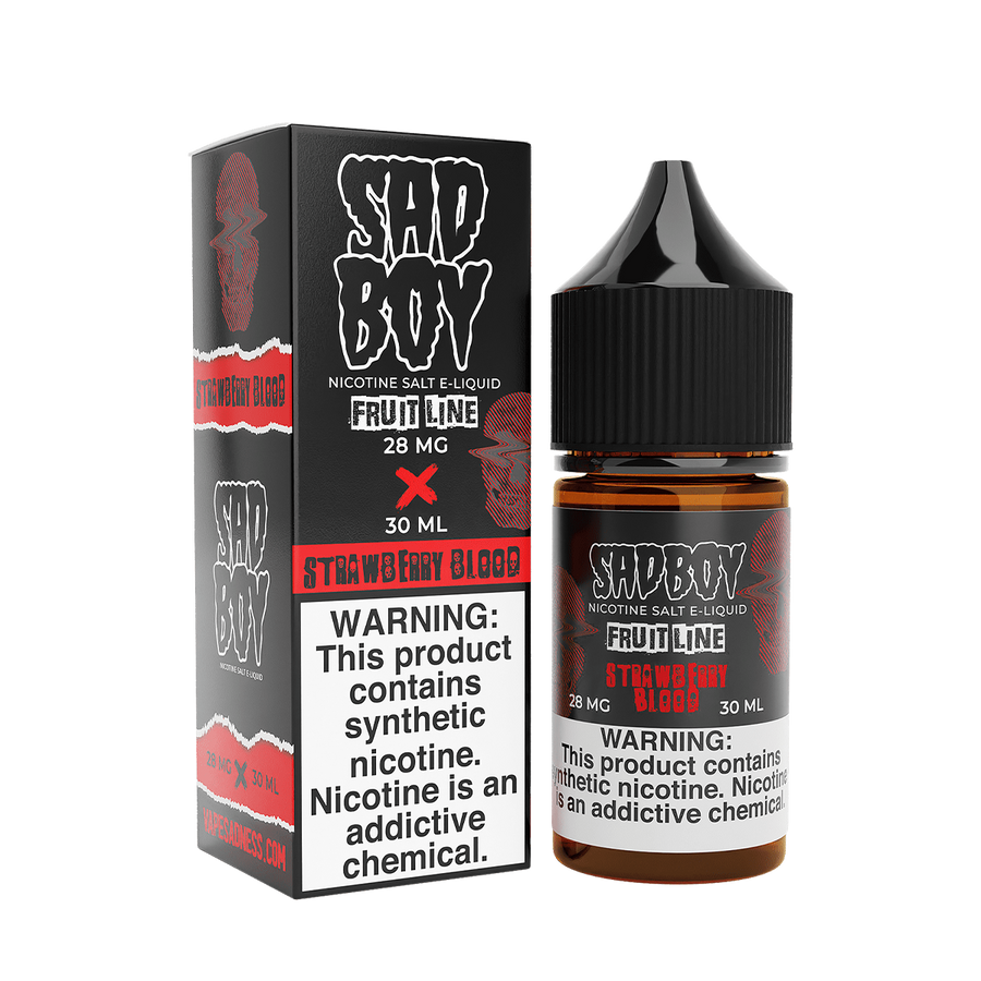 Sadboy TF Salt Nicotine Vape Juice 28 Mg Fruit Line / Strawberry Blood
