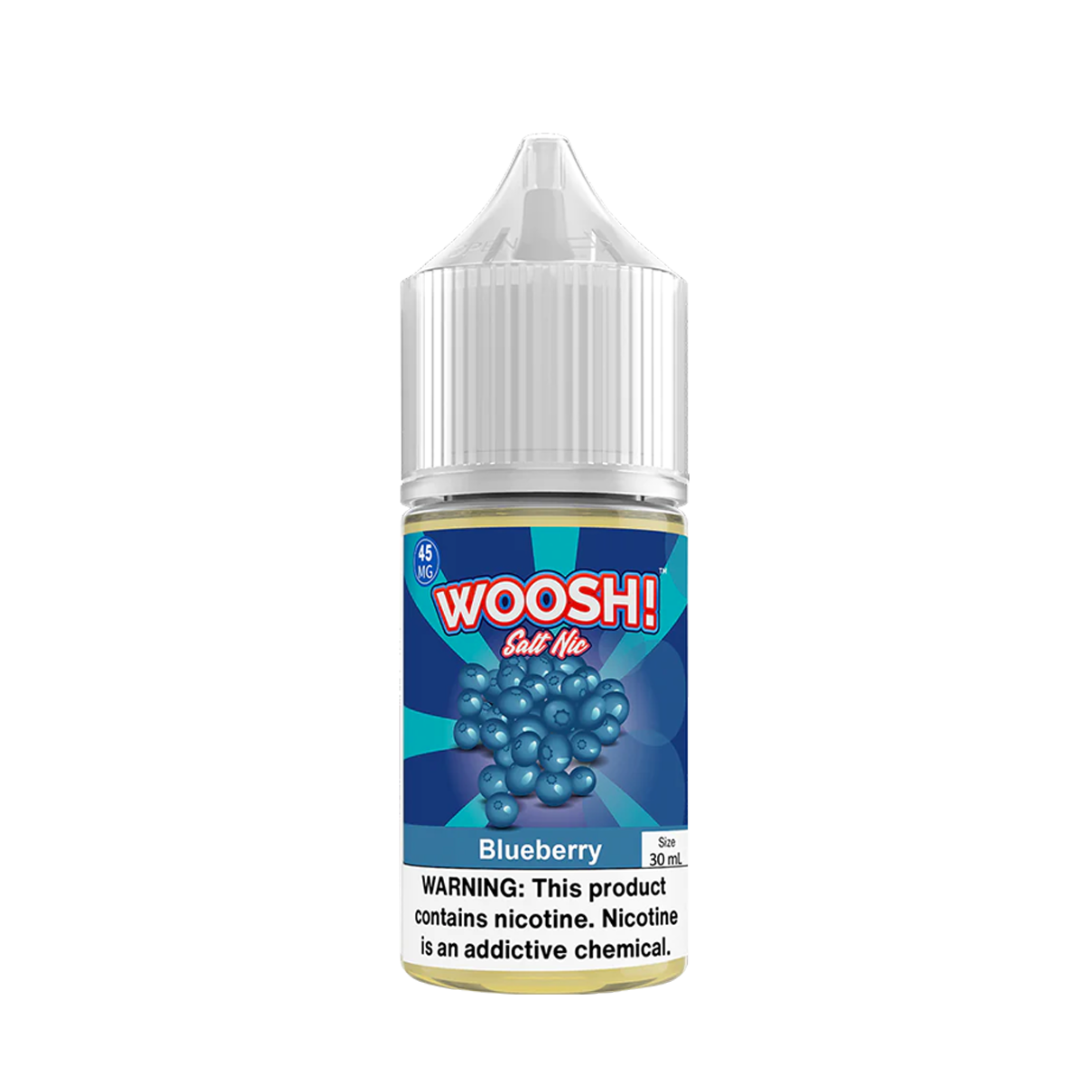 Suorin Woosh Salt Nicontine Vape Juice 45 Mg 30 Ml Blueberry