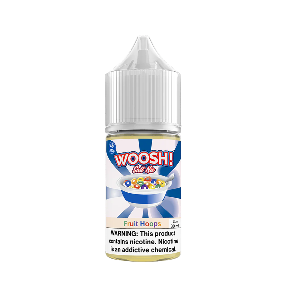 Suorin Woosh Salt Nicontine Vape Juice 45 Mg 30 Ml Fruit Hoops