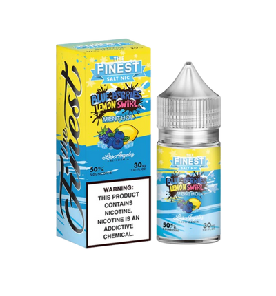 Finest Candy Edition Menthol Salt Nic Vape Juice 30 Mg Blue Berries Lemon Swirl Menthol