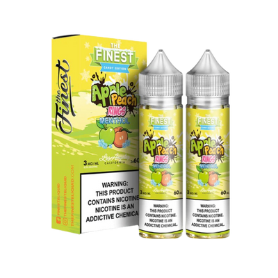 Finest Candy Edition Menthol Freebase Vape Juice 0 Mg Apple Peach Rings Menthol
