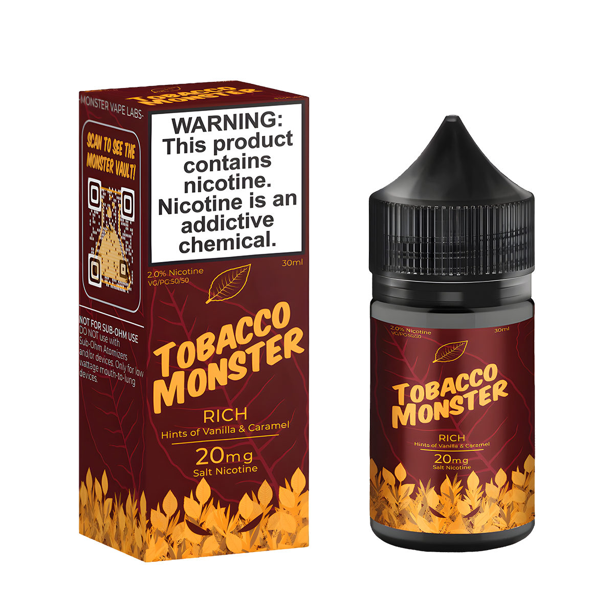 Tobacco Monster Salt Nicotine Vape Juice 20 Mg 30 Ml Rich Tobacco