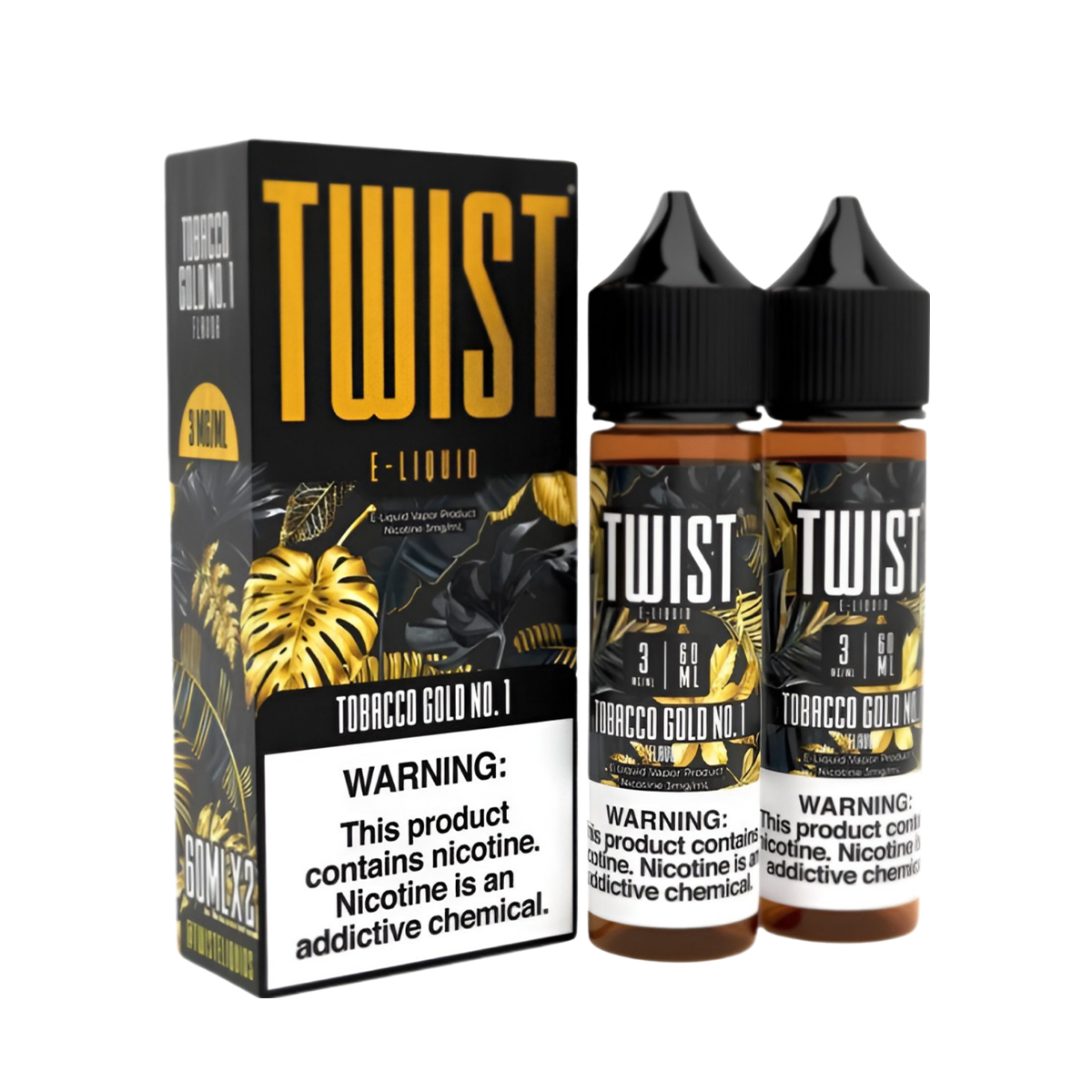 Twist Freebase Vape Juice 0 Mg 2x60 Ml Tobacco Gold No.1
