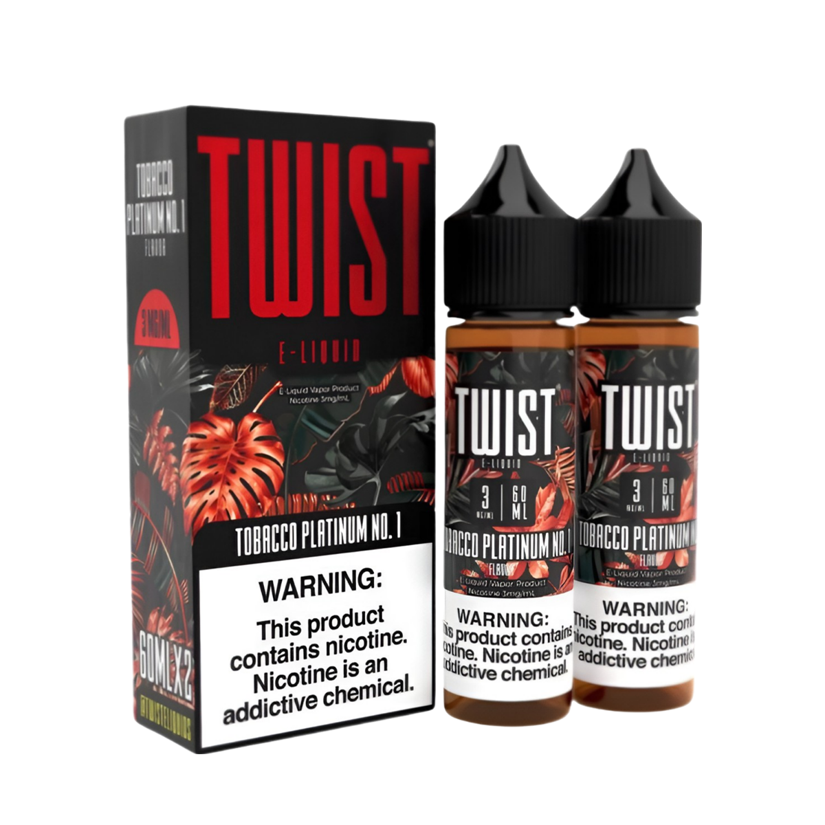 Twist Freebase Vape Juice 0 Mg 2x60 Ml Tobacco Platinum No.1