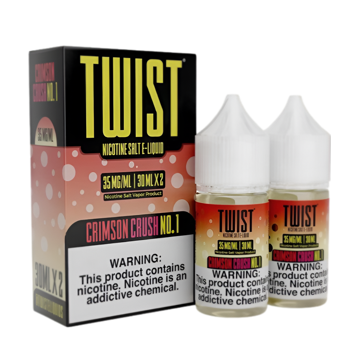 Twist Salt Nicotine Vape Juice 35 Mg 2 x 30 Ml Crimson Crush No.1 (Strawberry Crush)