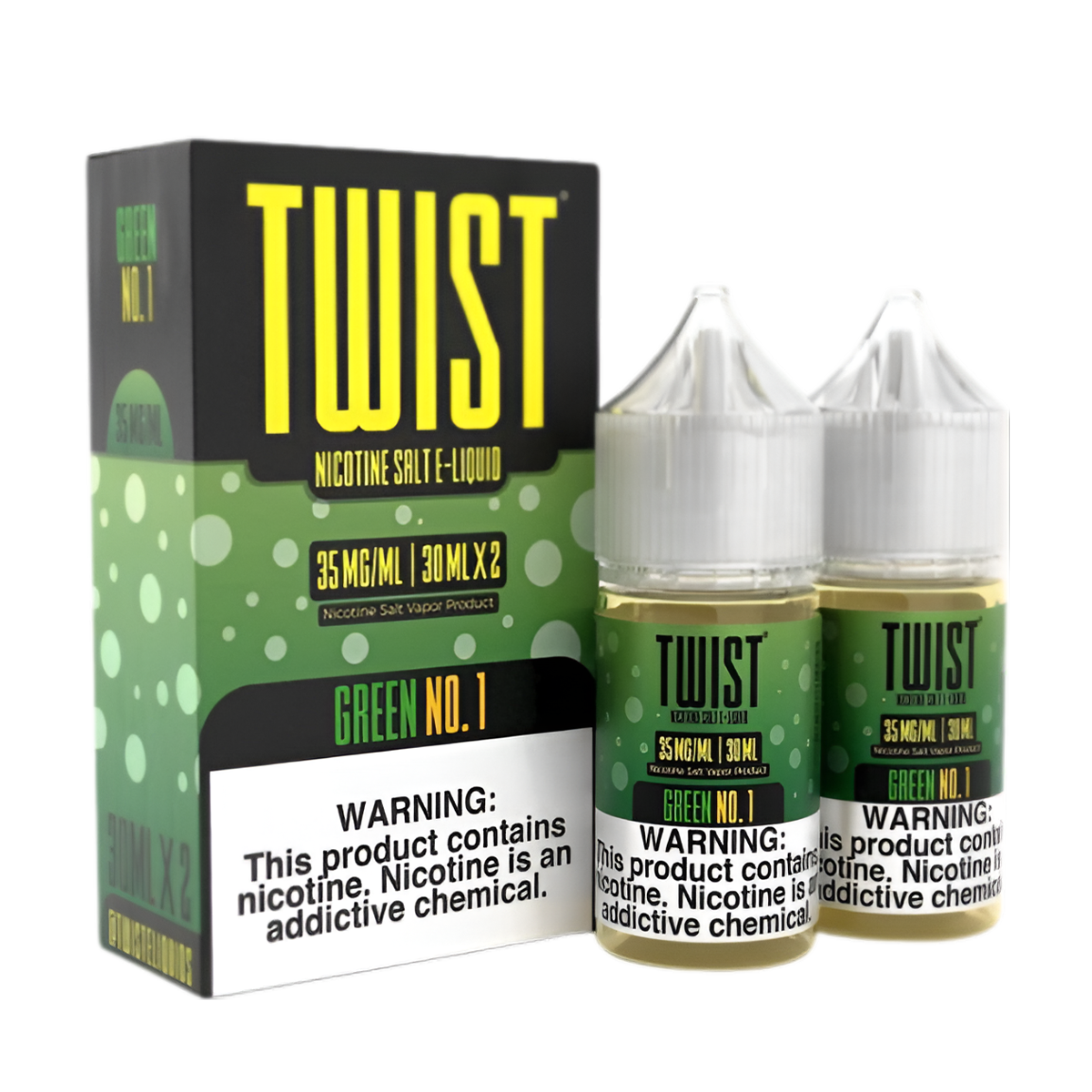 Twist Salt Nicotine Vape Juice 35 Mg 2 x 30 Ml Green No.1 (Honewdew Melon Chew)
