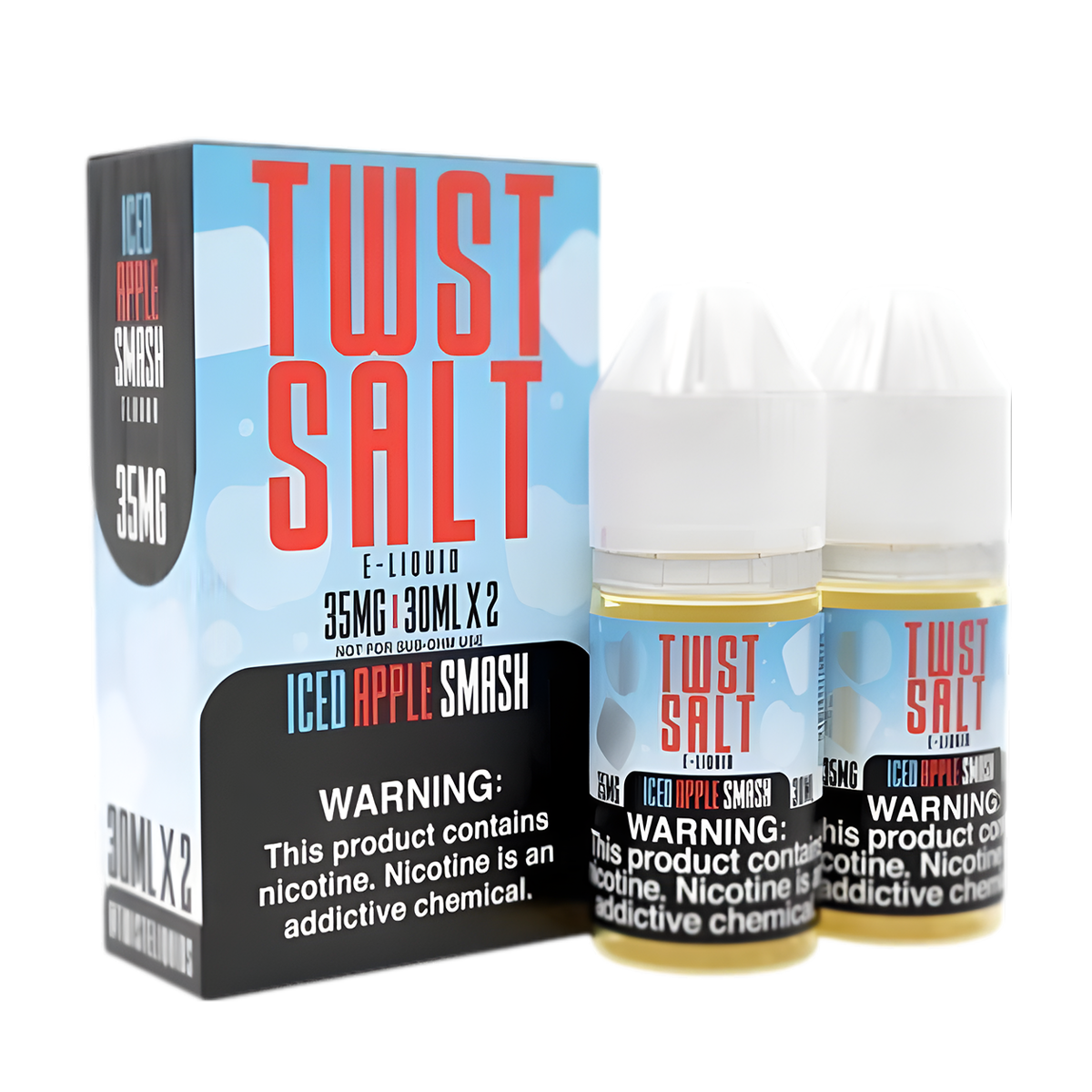 Twist Salt Nicotine Vape Juice 35 Mg 2 x 30 Ml Iced Apple Smash