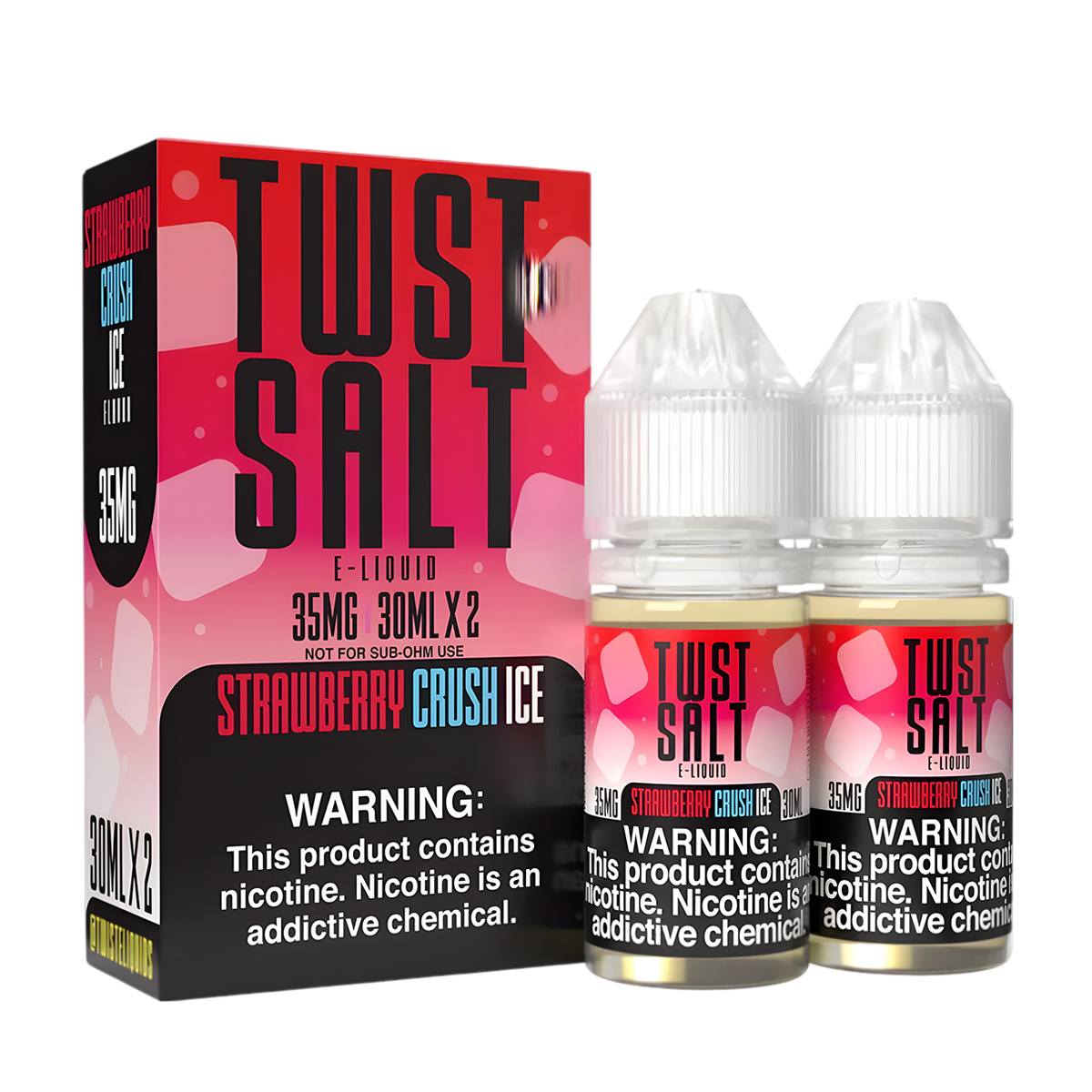 Twist Salt Nicotine Vape Juice 35 Mg 2 x 30 Ml Iced Strawberry Crush