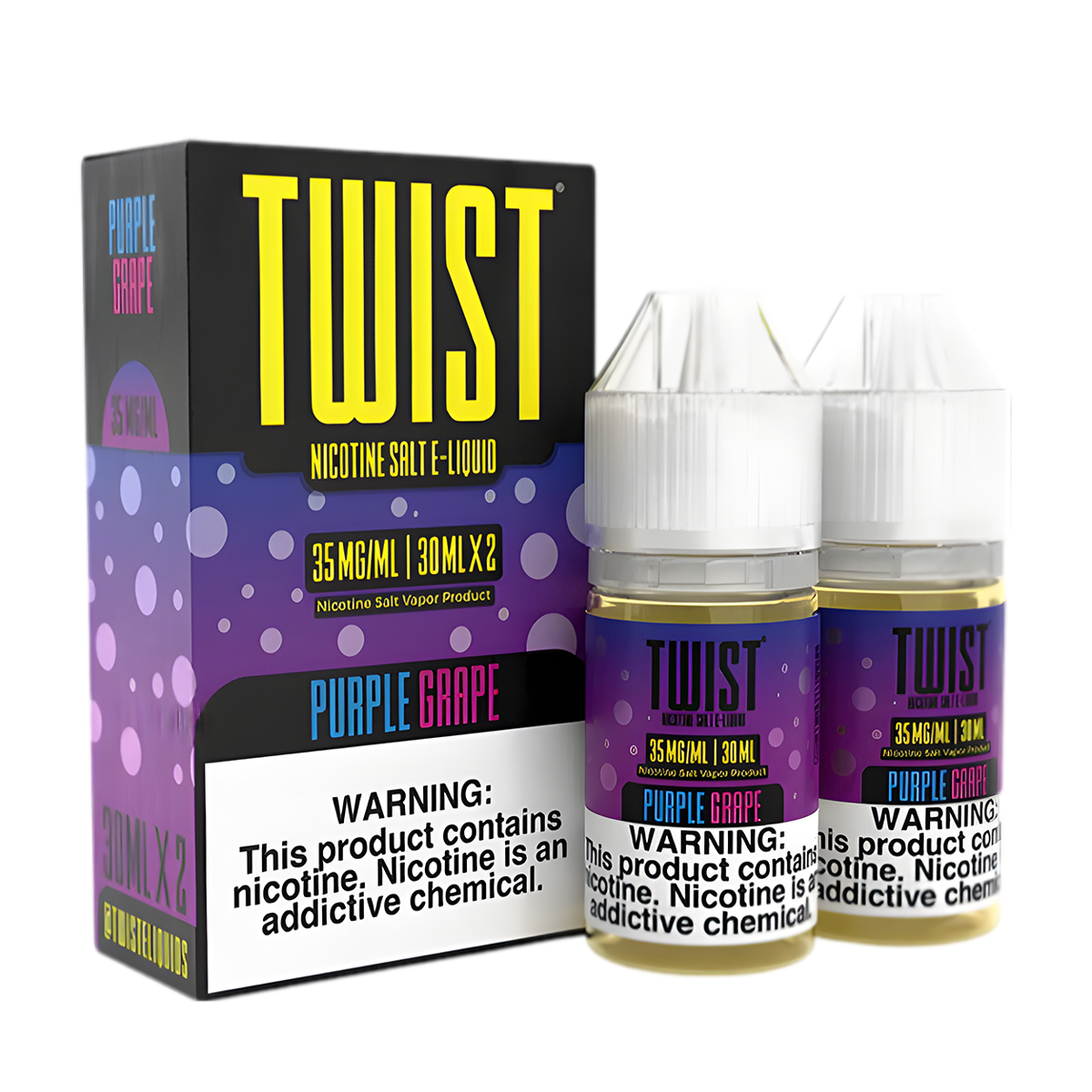 Twist Salt Nicotine Vape Juice 50 Mg 2 x 30 Ml Purple Grape