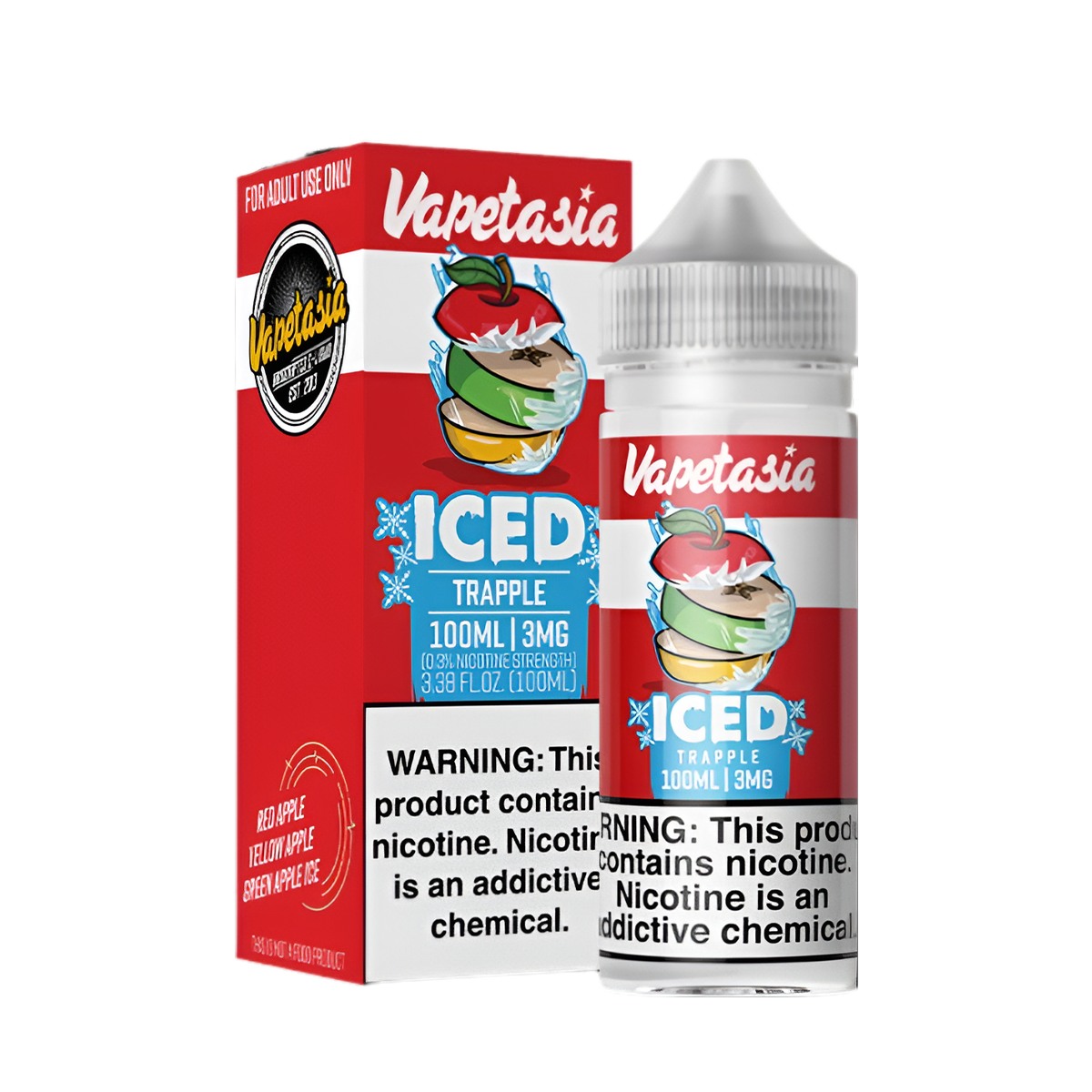 VapeTasia Iced Freebase Vape Juice 0 Mg 100 Ml Trapple Iced