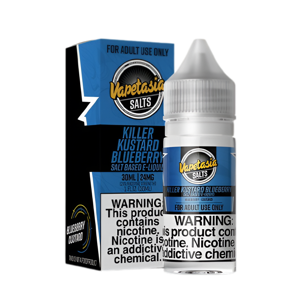VapeTasia Killer Kustard Salt Nicotine Vape Juice 24 Mg 30 Ml Blueberry