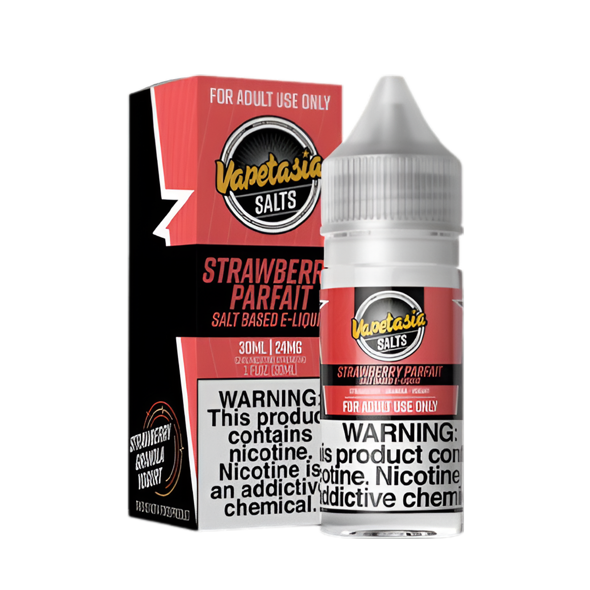 VapeTasia Salt Nicotine Vape Juice 24 Mg 30 Ml Strawberry Parfait
