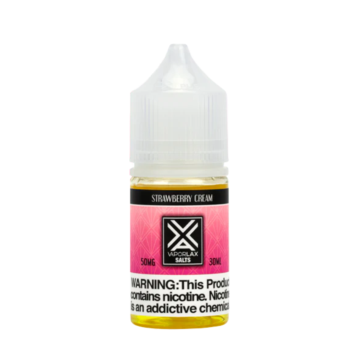 Vaporlax Salt Nicotine Vape Juice 50 Mg 30 Ml Strawberry Cream
