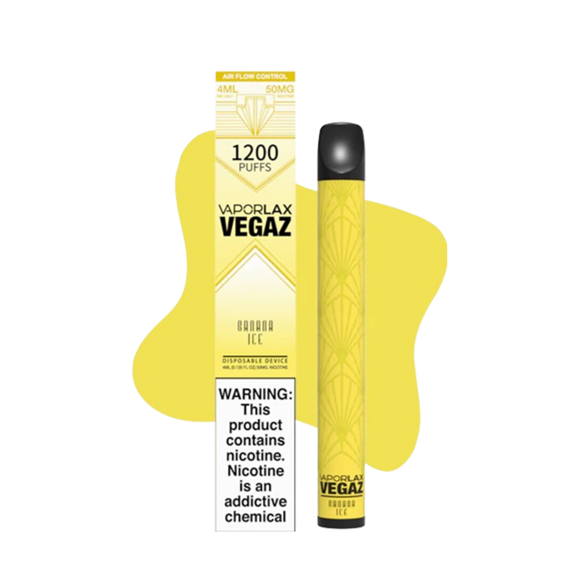Vaporlax Vegaz Disposable Vape Pen Banana Ice  