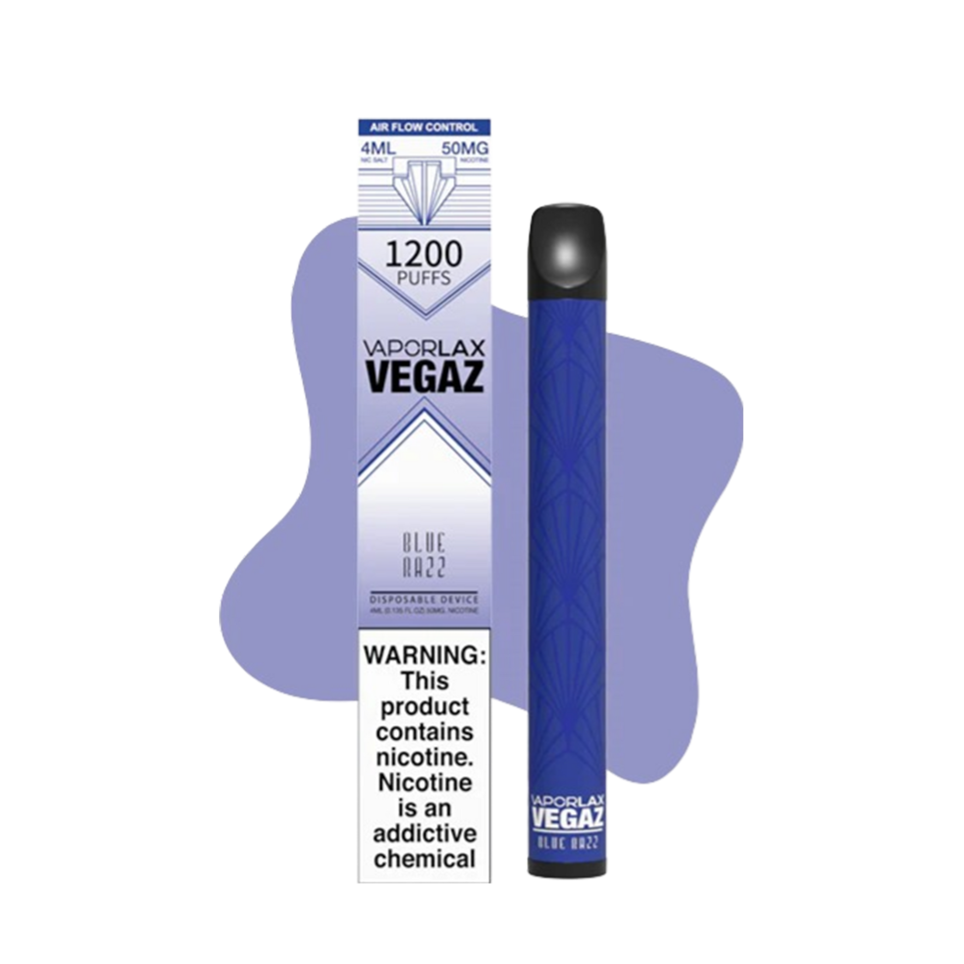 Vaporlax Vegaz Disposable Vape Pen Blue Razz  