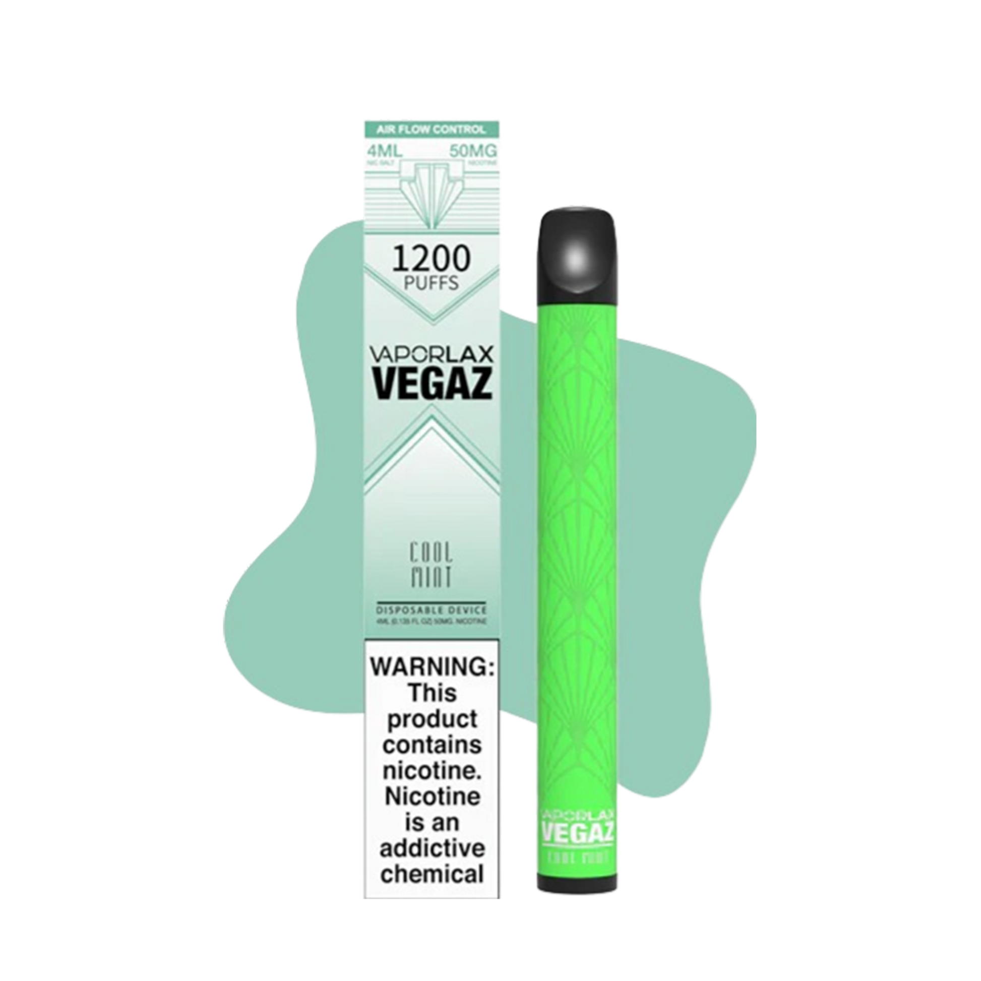 Vaporlax Vegaz Disposable Vape Pen Cool Mint  