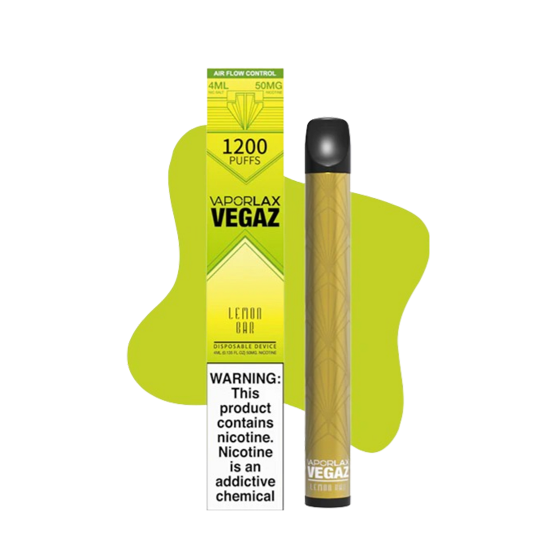 Vaporlax Vegaz Disposable Vape Pen Lemon Bar  