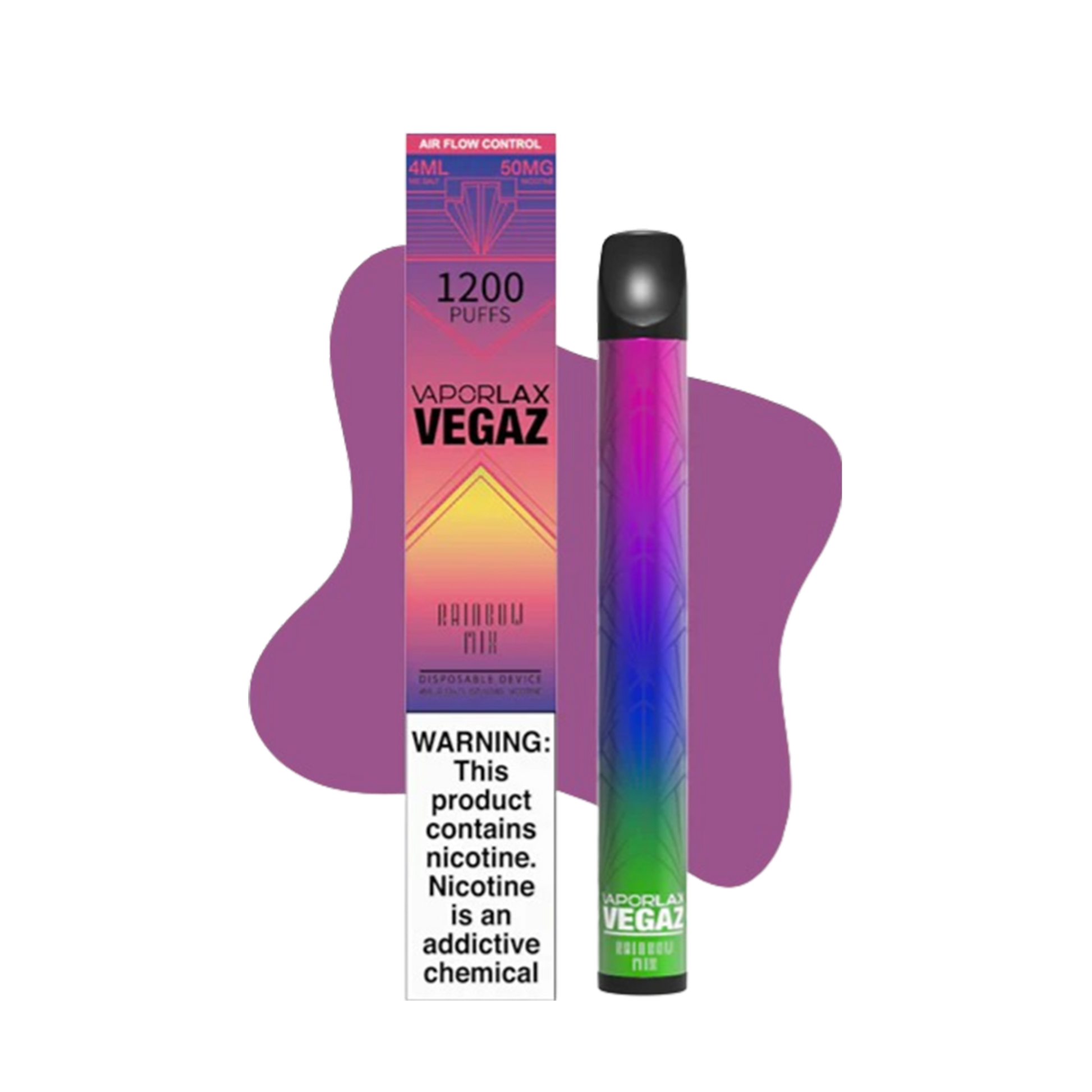 Vaporlax Vegaz Disposable Vape Pen Rainbow Mix  