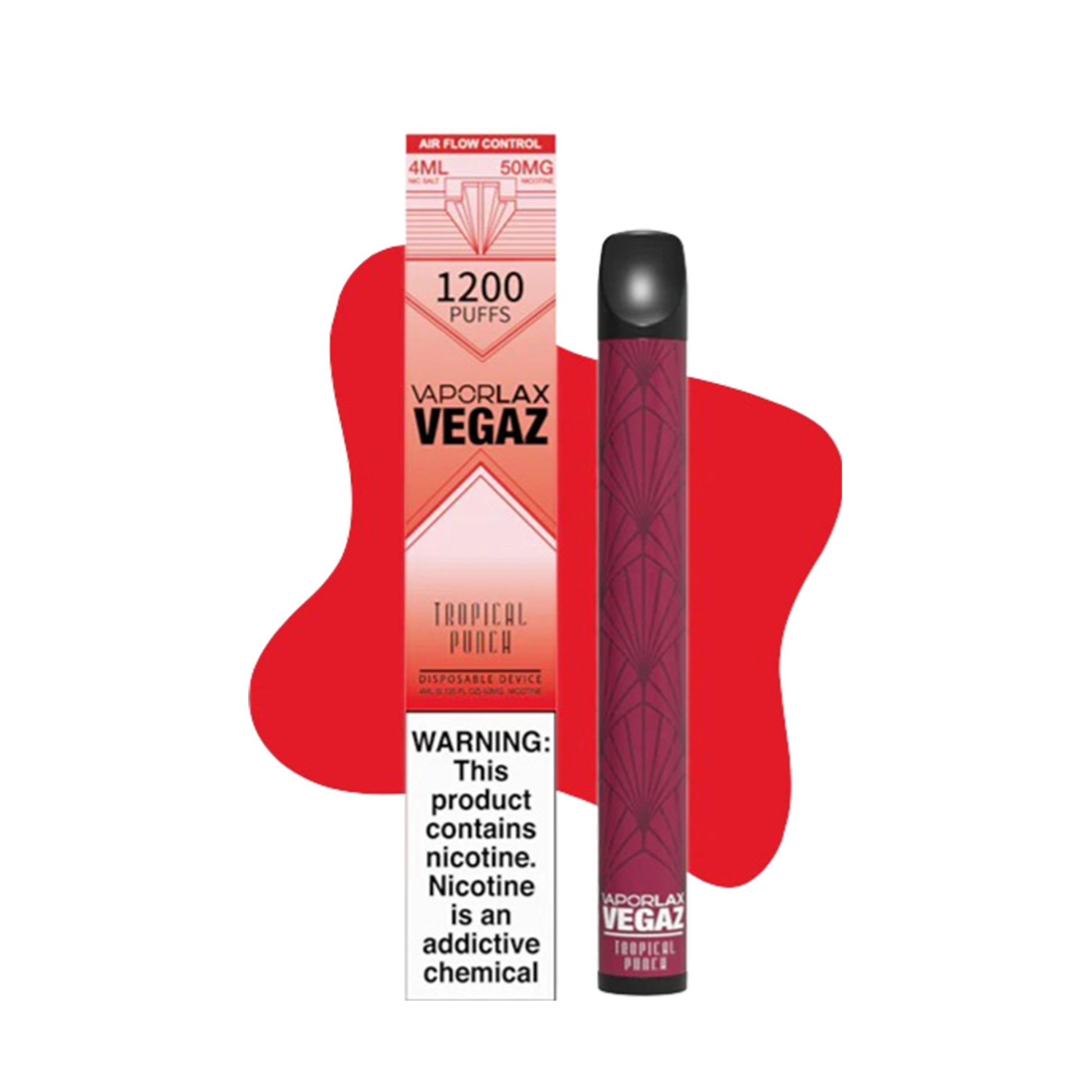 Vaporlax Vegaz Disposable Vape Pen Tropical Punch  