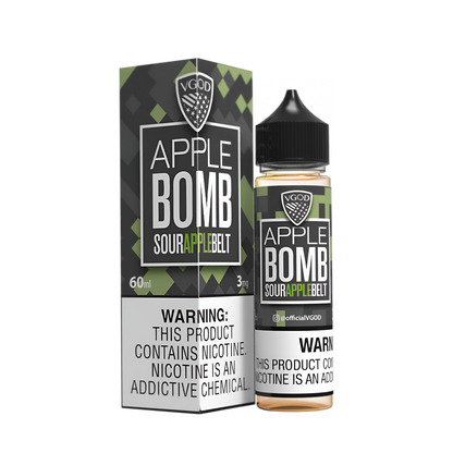 VGOD Bomb Line Freebase Vape Juice 0 Mg 60 Ml Apple Bomb (Sour Apple Belt)