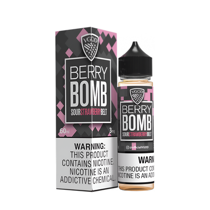 VGOD Bomb Line Freebase Vape Juice 0 Mg 60 Ml Berry Bomb (Sour Strawberry Belt)