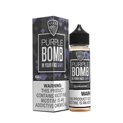 VGOD Bomb Line Freebase Vape Juice 0 Mg 60 Ml Purple Bomb ( Grape)
