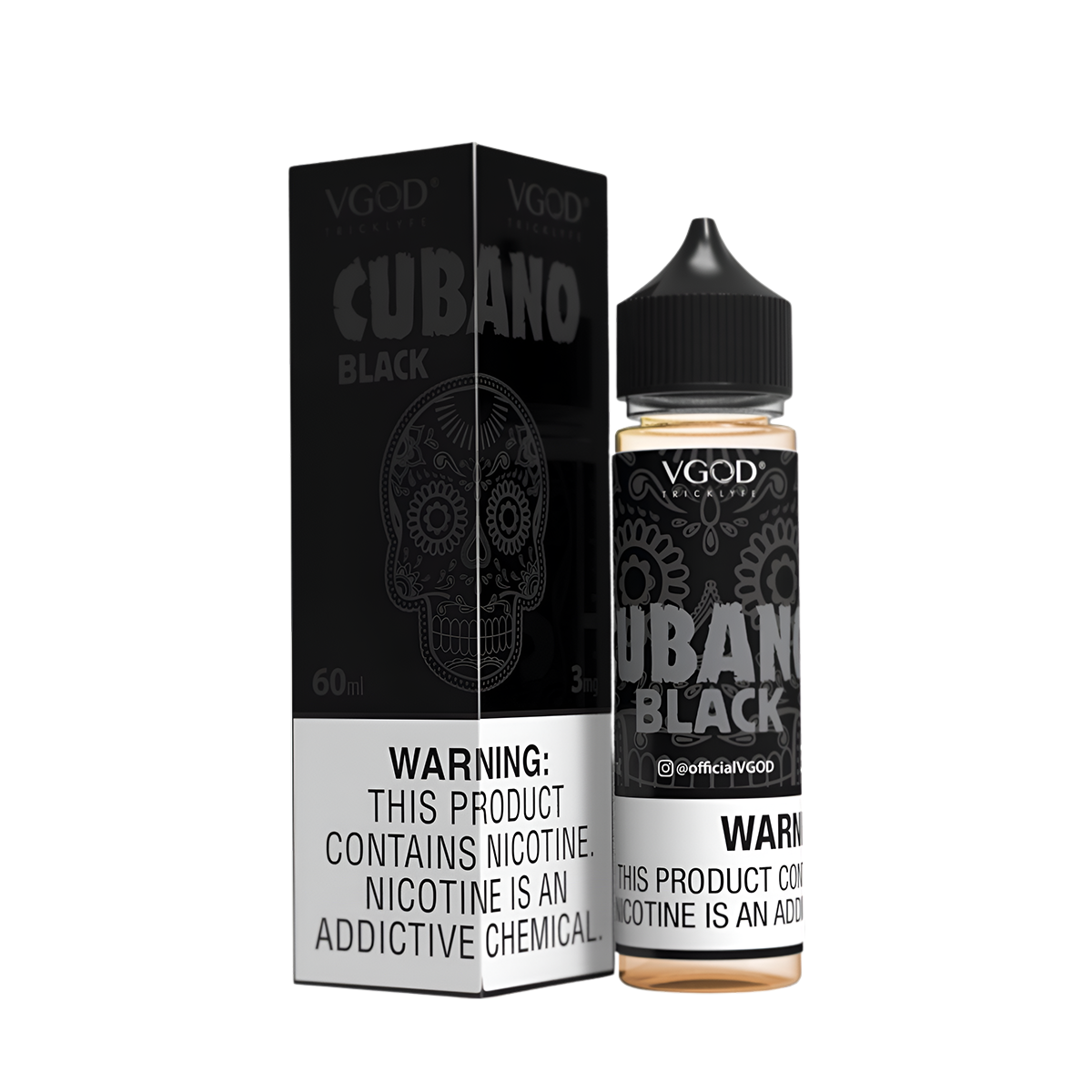 VGOD Cigar Line Freebase Vape Juice 0 Mg 60 Ml Cubano Black