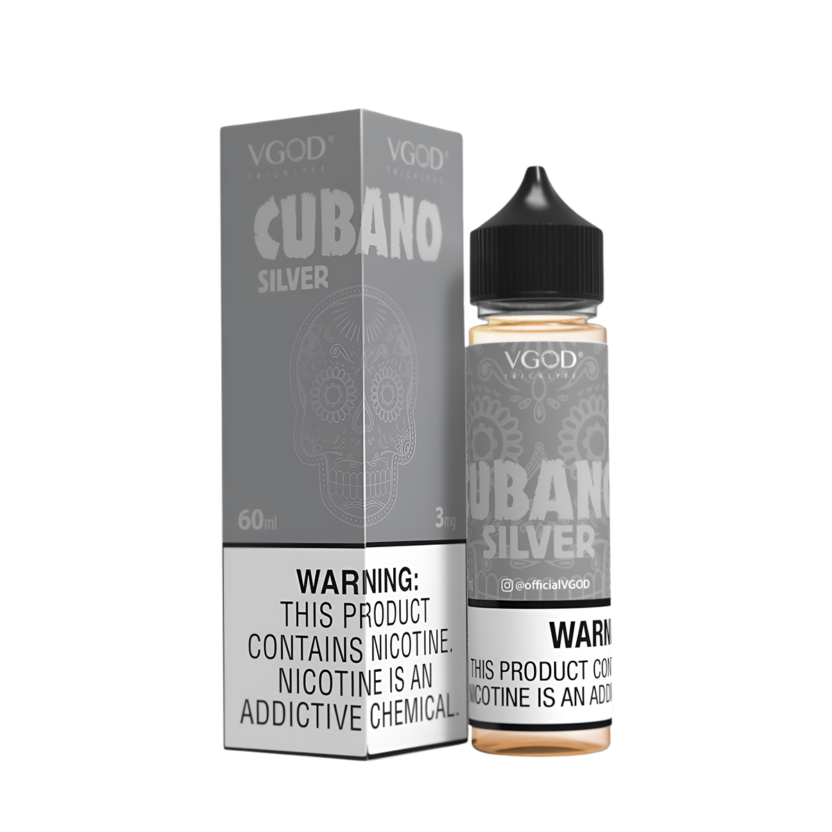 VGOD Cigar Line Freebase Vape Juice 0 Mg 60 Ml Cubano Silver