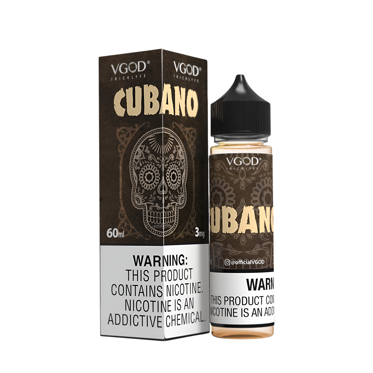 VGOD Cigar Line Freebase Vape Juice 0 Mg 60 Ml Cubano