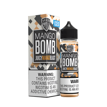 VGOD Iced Bomb Line Freebase Vape Juice 0 Mg 60 Ml Mango Bomb (Juicy Mango Blast) Iced