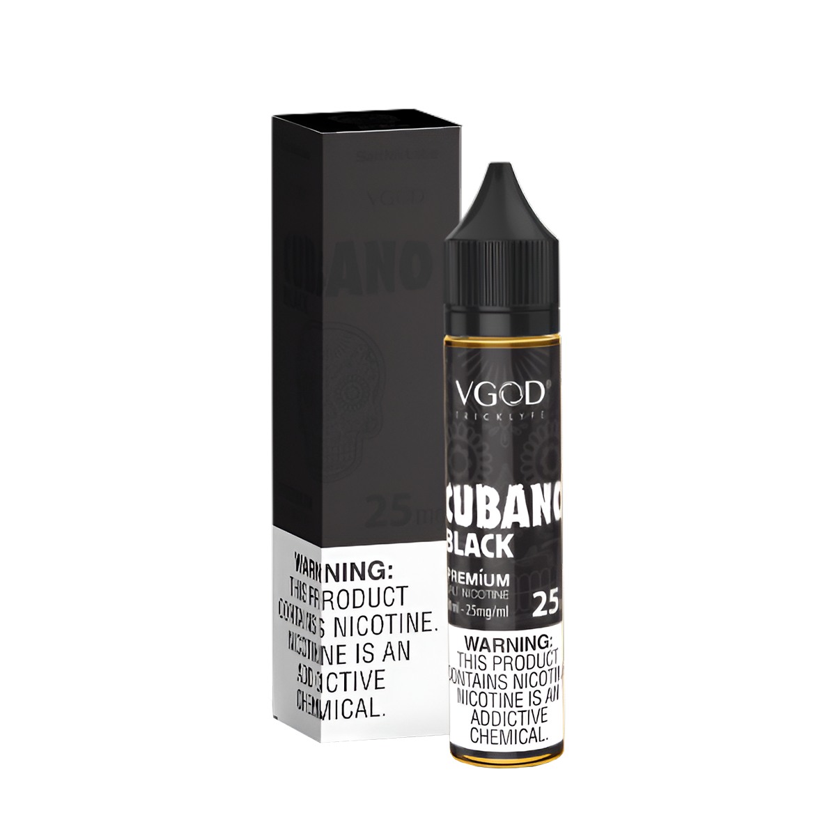 VGOD Cigar Line Salt Nicotine Vape Juice 25 Mg 30 Ml Cubano Black