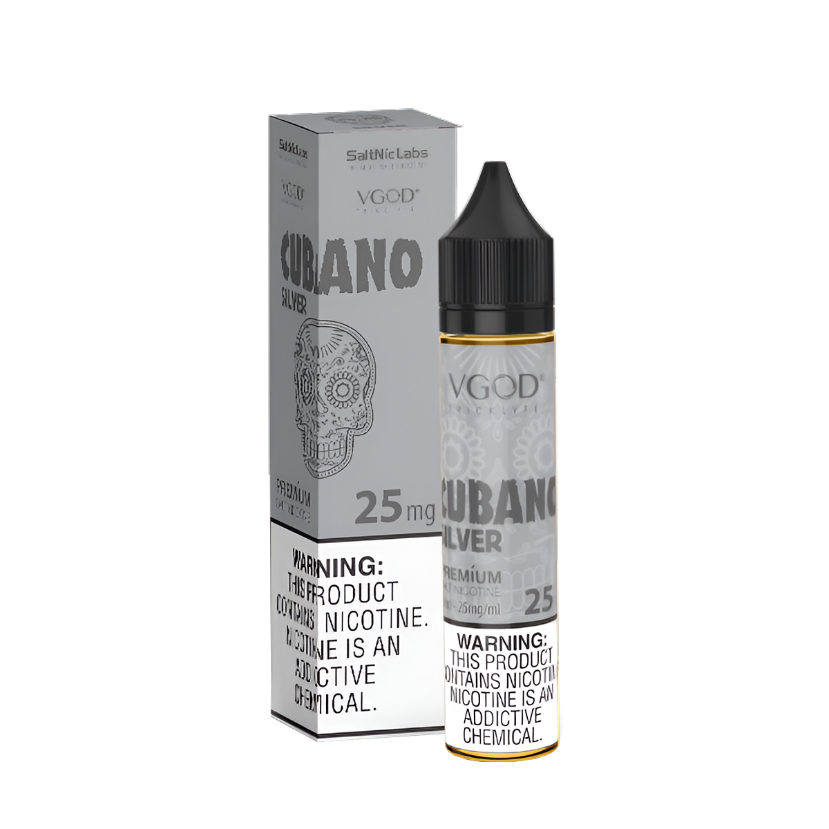 VGOD Cigar Line Salt Nicotine Vape Juice 25 Mg 30 Ml Cubano Silver