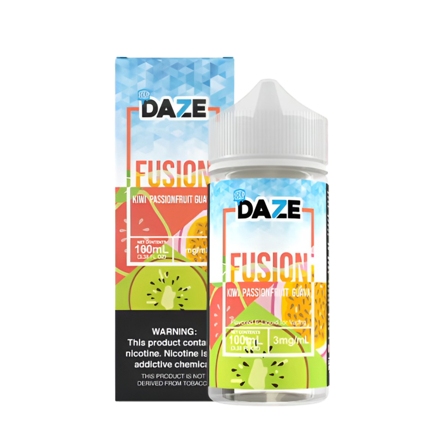 7 Daze Fusion Iced Freebase Vape Juice 0 Mg Kiwi Passionfruit Guava Iced 