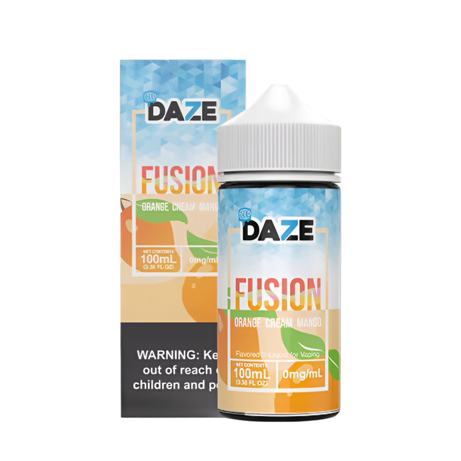 7 Daze Fusion Iced Freebase Vape Juice 0 Mg Orange Cream Mango Iced 