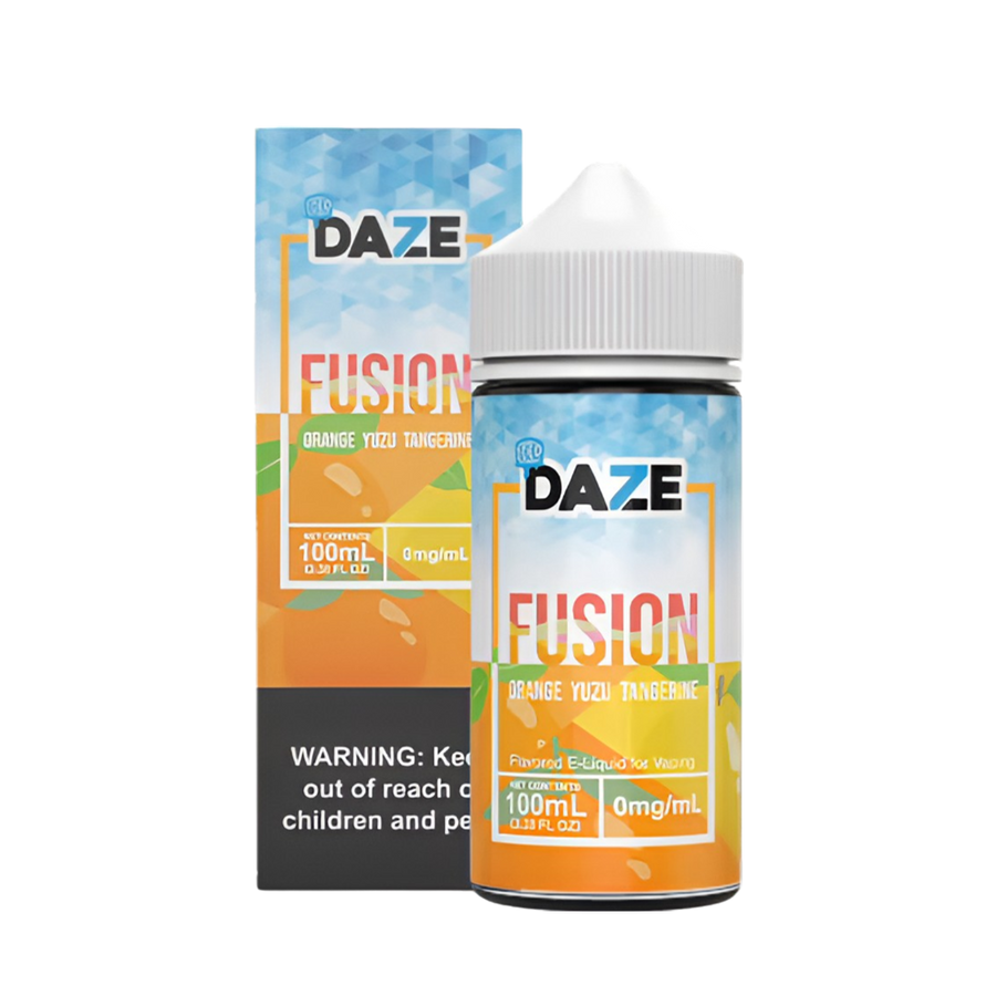 7 Daze Fusion Iced Freebase Vape Juice 0 Mg Orange Yuzu Tangerine Iced 