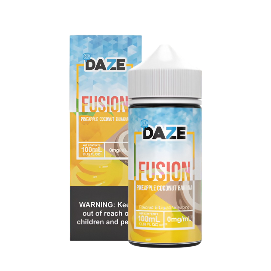 7 Daze Fusion Iced Freebase Vape Juice 0 Mg Pineapple Coconut Banana Iced 