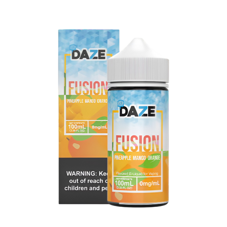 7 Daze Fusion Iced Freebase Vape Juice 0 Mg Pineapple Mango Orange Iced 