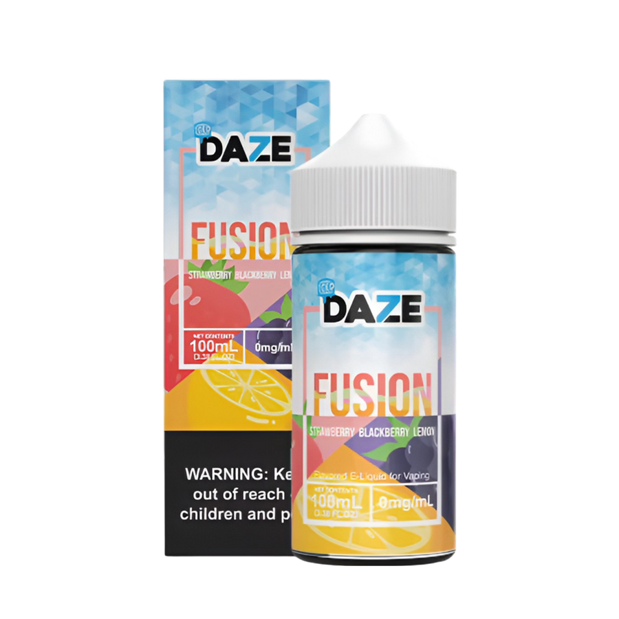 7 Daze Fusion Iced Freebase Vape Juice 0 Mg Strawberry Blackberry Lemon Iced 