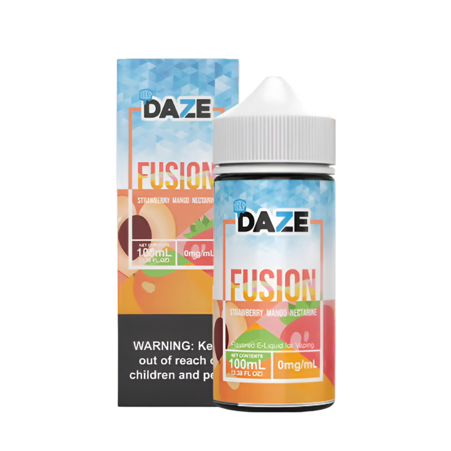 7 Daze Fusion Iced Freebase Vape Juice 0 Mg Strawberry Mango Nectarine Iced 