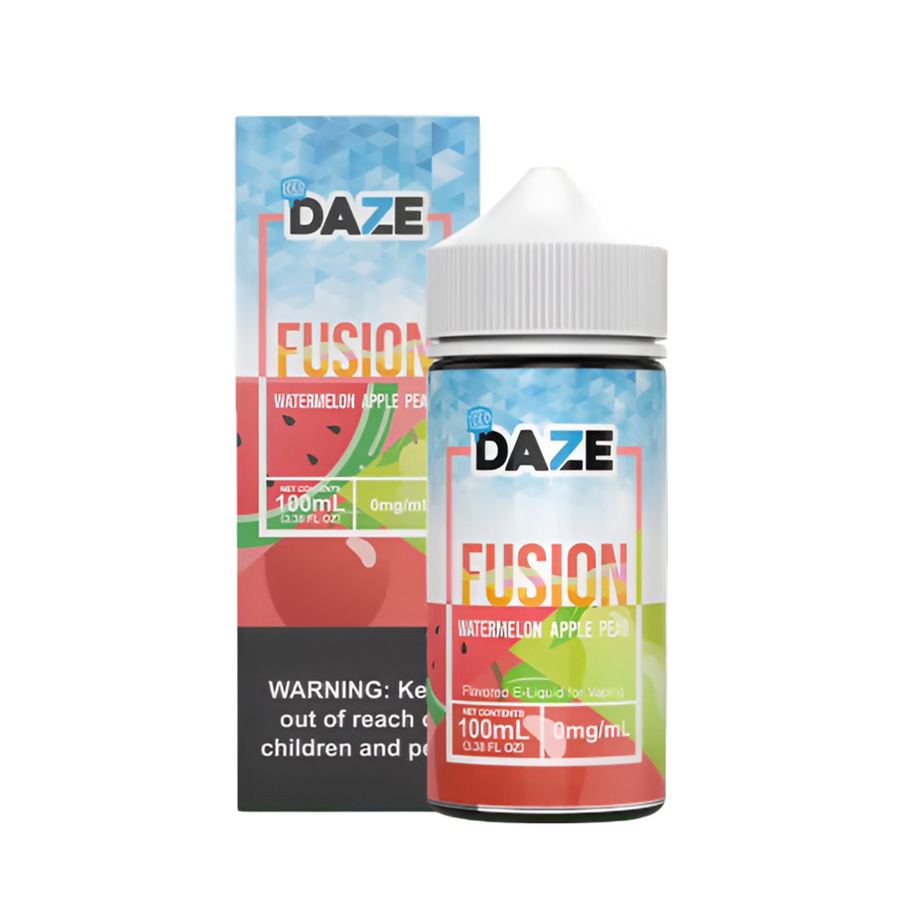 7 Daze Fusion Iced Freebase Vape Juice 0 Mg Watermelon Apple Pear Iced 