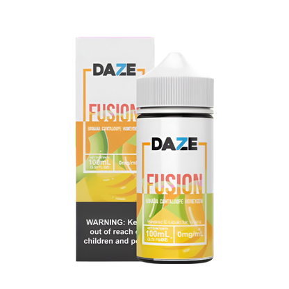 7 Daze Fusion Freebase Vape Juice 0 Mg 100 ML Banana Cantaloupe Honeydew