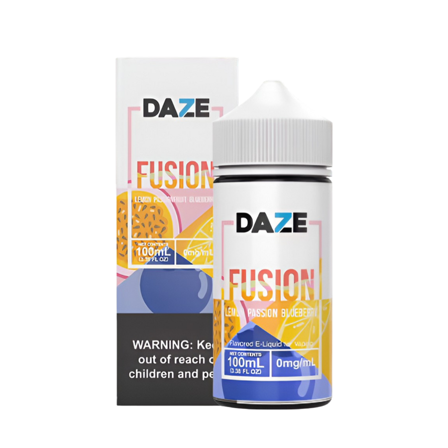 7 Daze Fusion Freebase Vape Juice 0 Mg Lemon Passionfruit Blueberry 