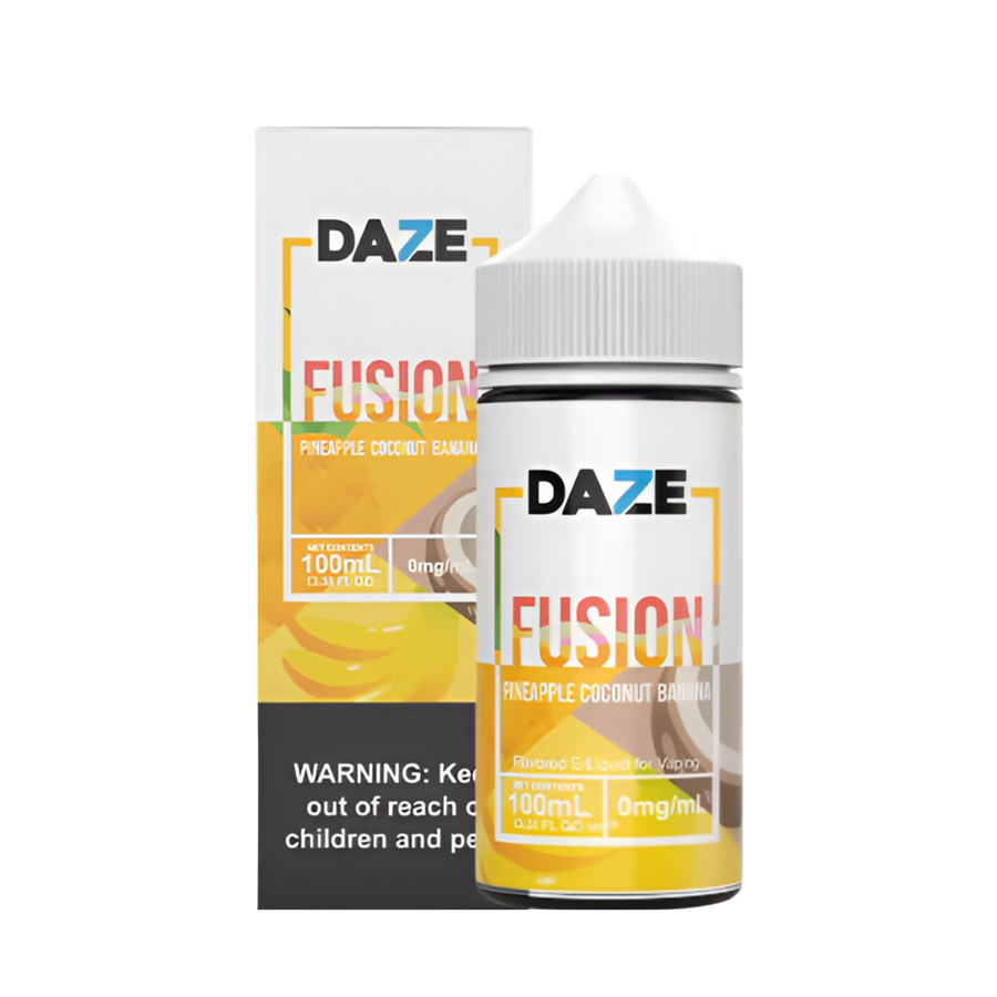 7 Daze Fusion Freebase Vape Juice 0 Mg Pineapple Coconut Banana 