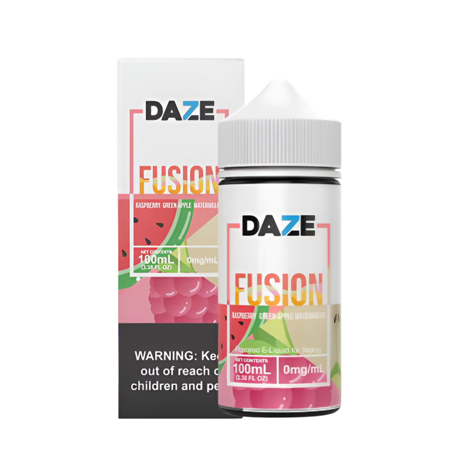 7 Daze Fusion Freebase Vape Juice 0 Mg Raspberry Green Apple Watermelon 