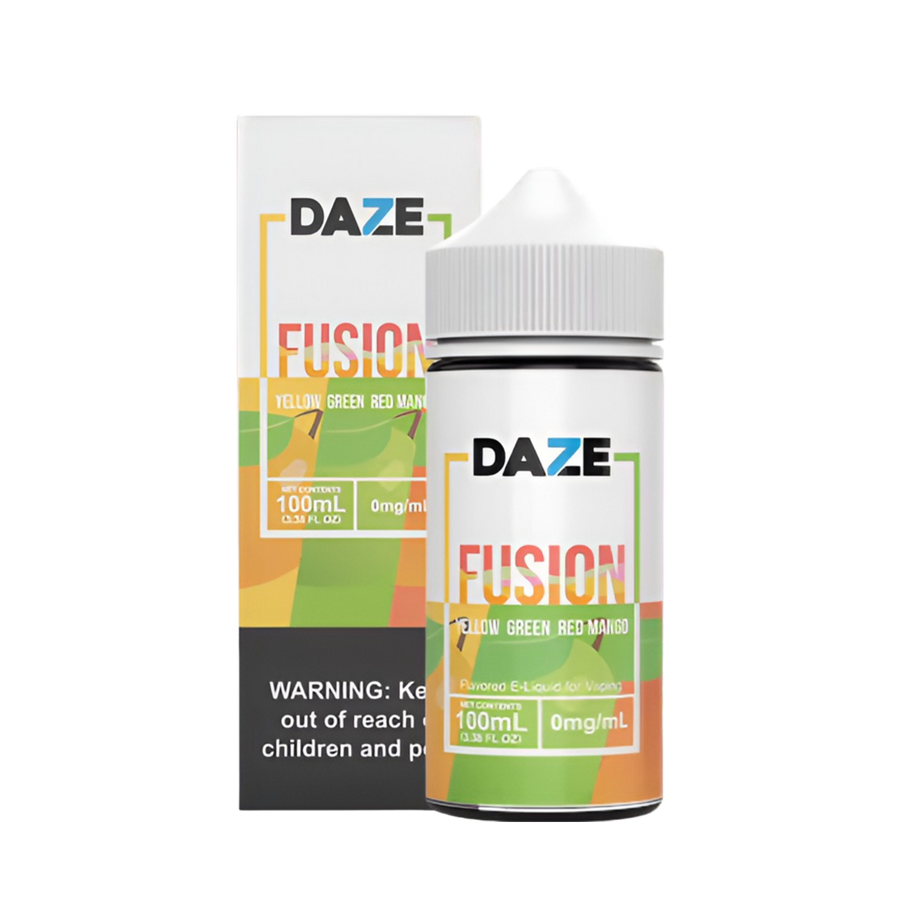 7 Daze Fusion Freebase Vape Juice 0 Mg Yellow Green Red Mango 